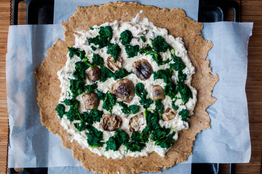 Galette integrale di porcini e spinaci