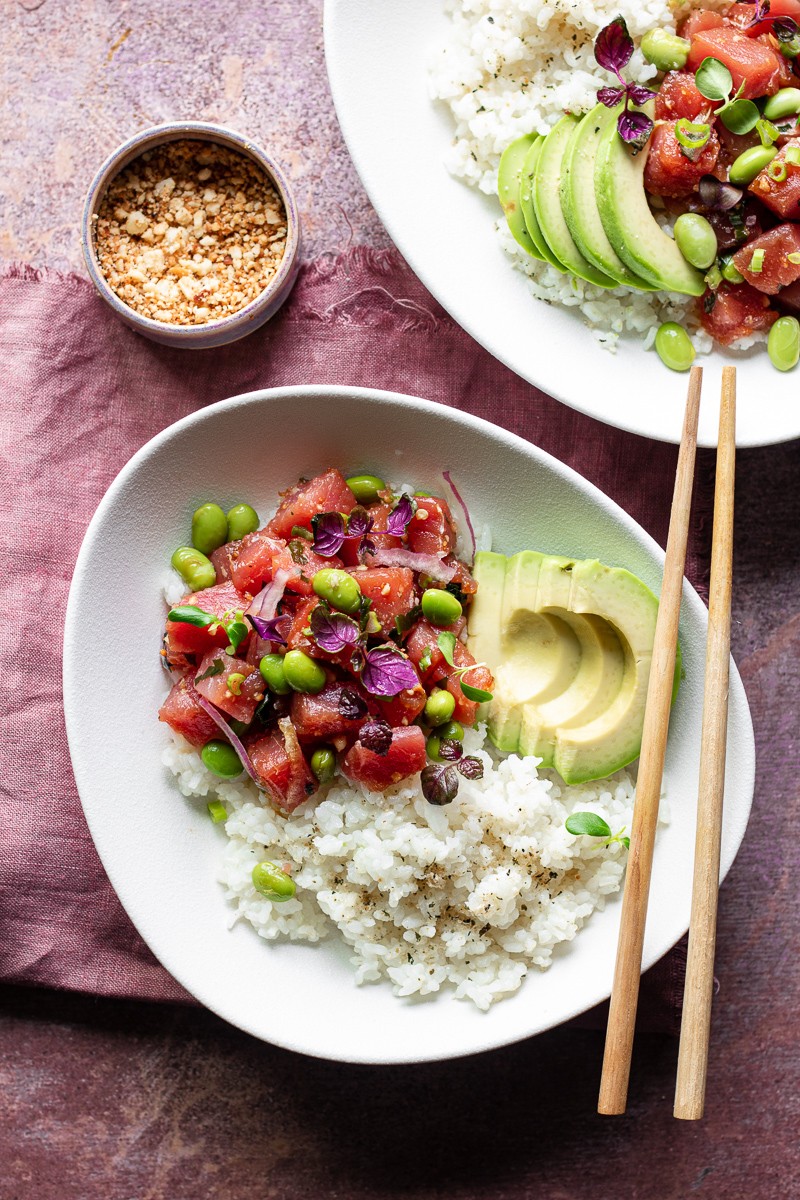 poke bowl di tonno ahi