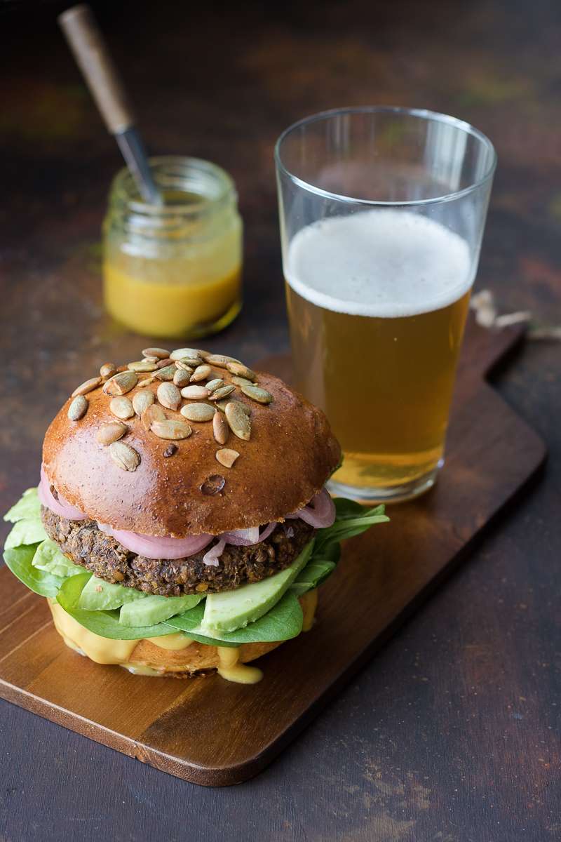 Veggie Burger di lenticchie e funghi