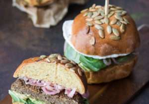 Veggie Burger di lenticchie e funghi