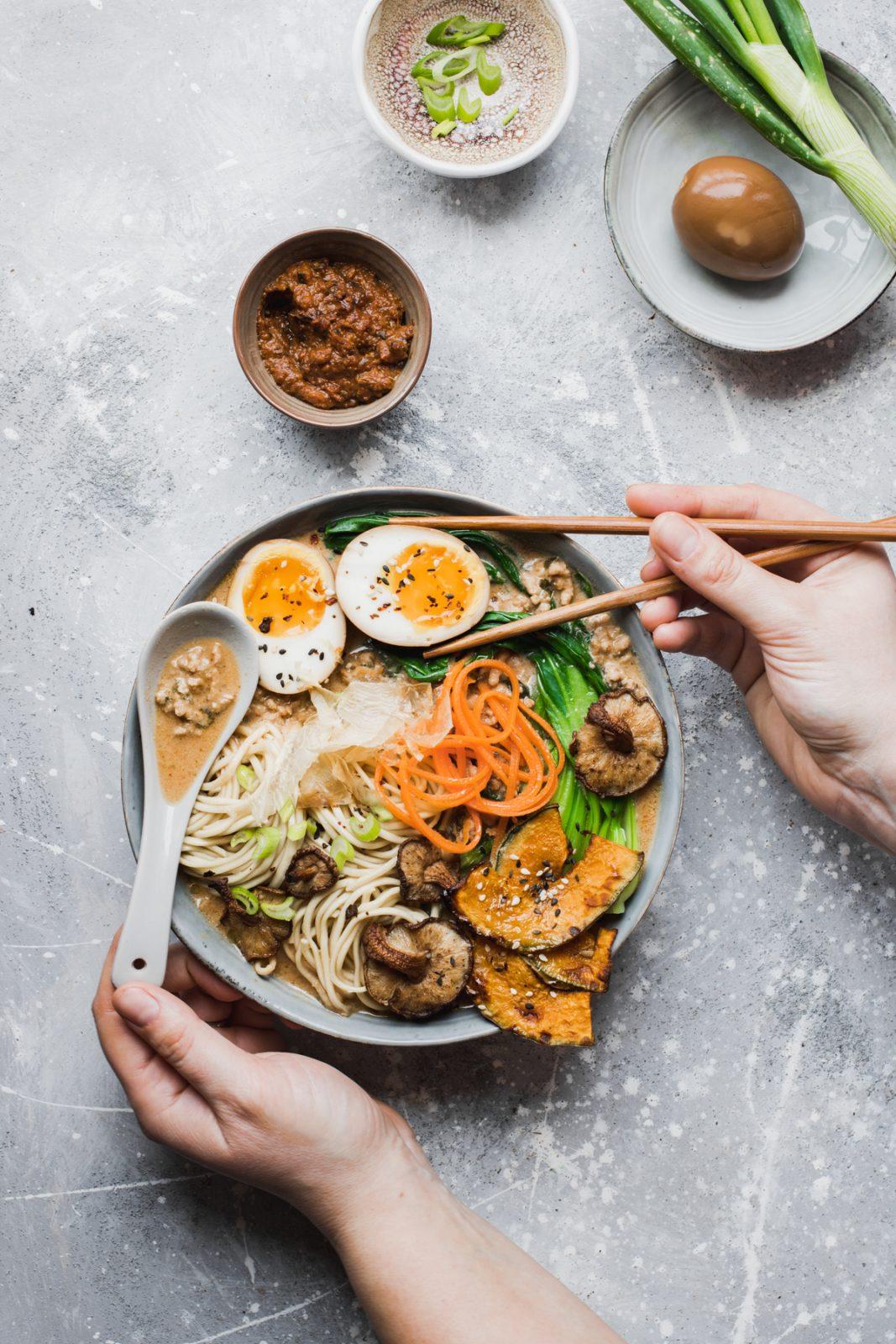 Homemade miso ramen bowl with a secret ingredient!