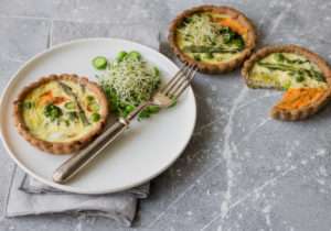 Mini quiche vegetariane senza burro