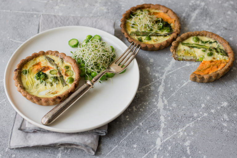 Mini quiche vegetariane senza burro