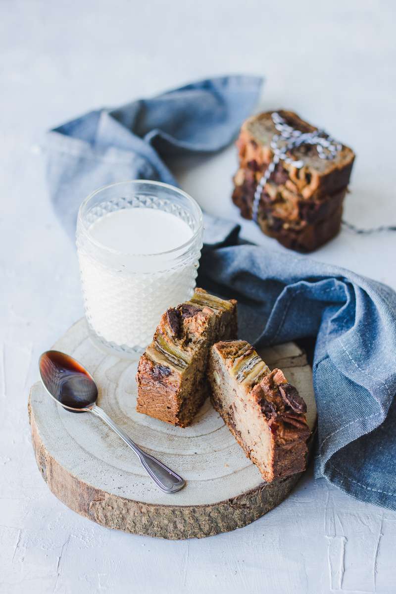 Fette di banana bread quasi senza zucchero e quasi senza olio