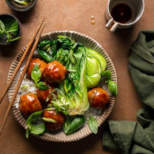 Polpette teriyaki di tacchino