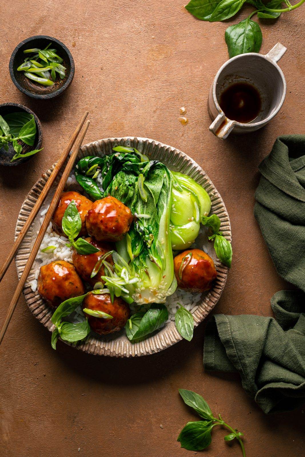 Polpette teriyaki di tacchino