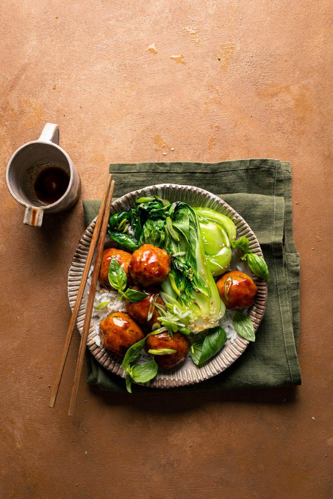 Polpette teriyaki di tacchino