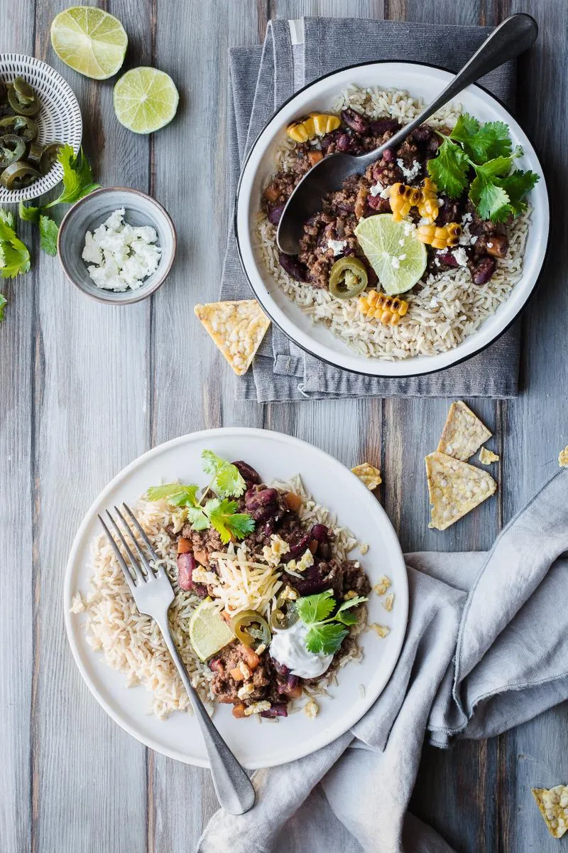 Chili con carne low fat con ingrediente segreto: il cioccolato!