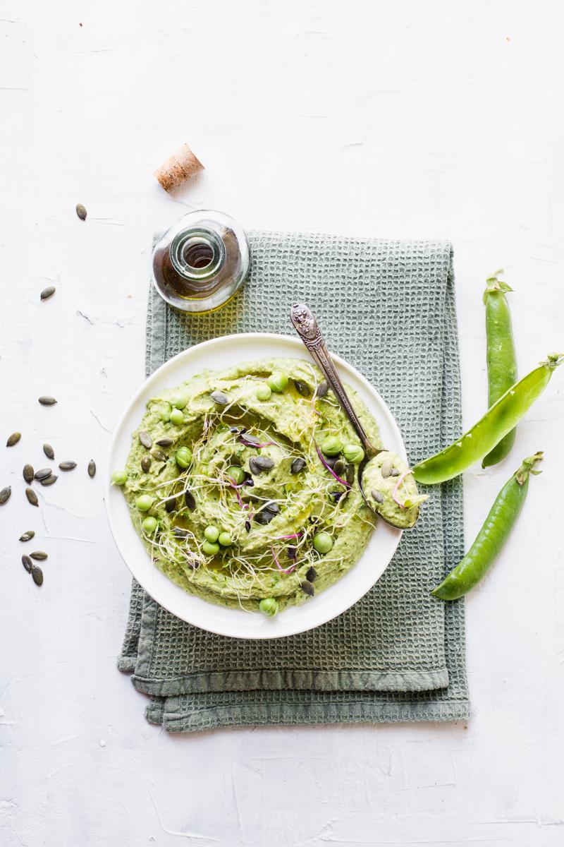 Hummus di piselli senza scarti