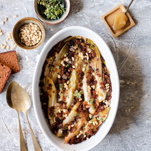 Come cucinare le verdure invernali - indivia belga gratinata