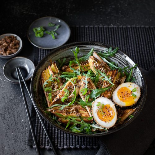 Come cucinare le verdure invernali - porri in insalata alla giapponese