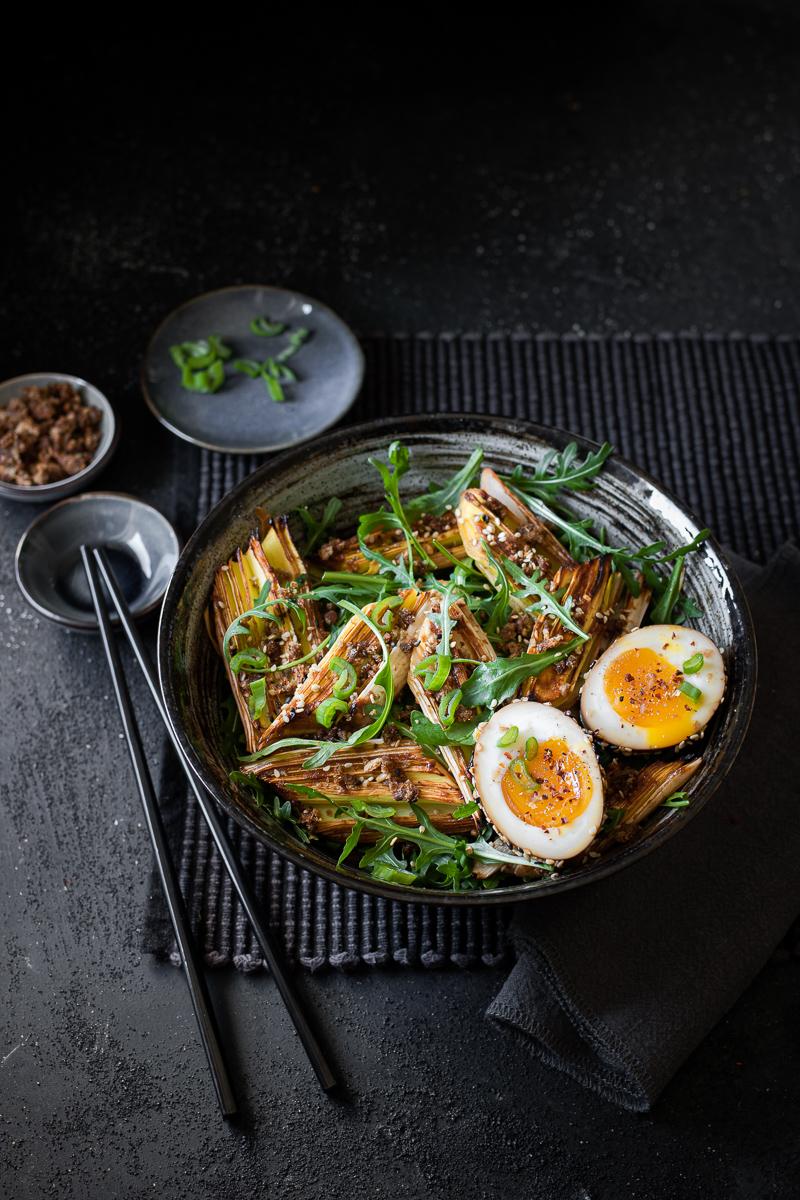 Come cucinare le verdure invernali - porri in insalata alla giapponese