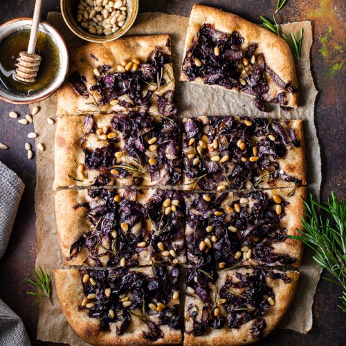 Come cucinare le verdure invernali - focaccia al radicchio