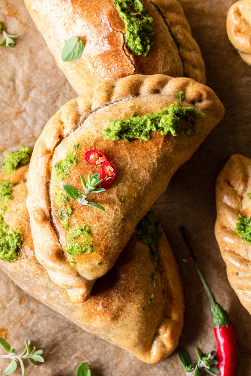 Empanadas vegetariana al forno visione ravvicinata