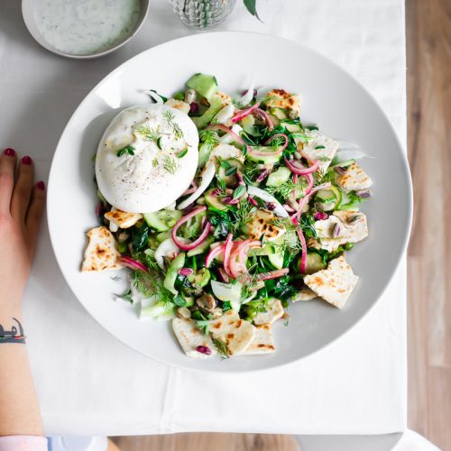 fattoush primaverile all'italiana - menù mediorientale festa della donna