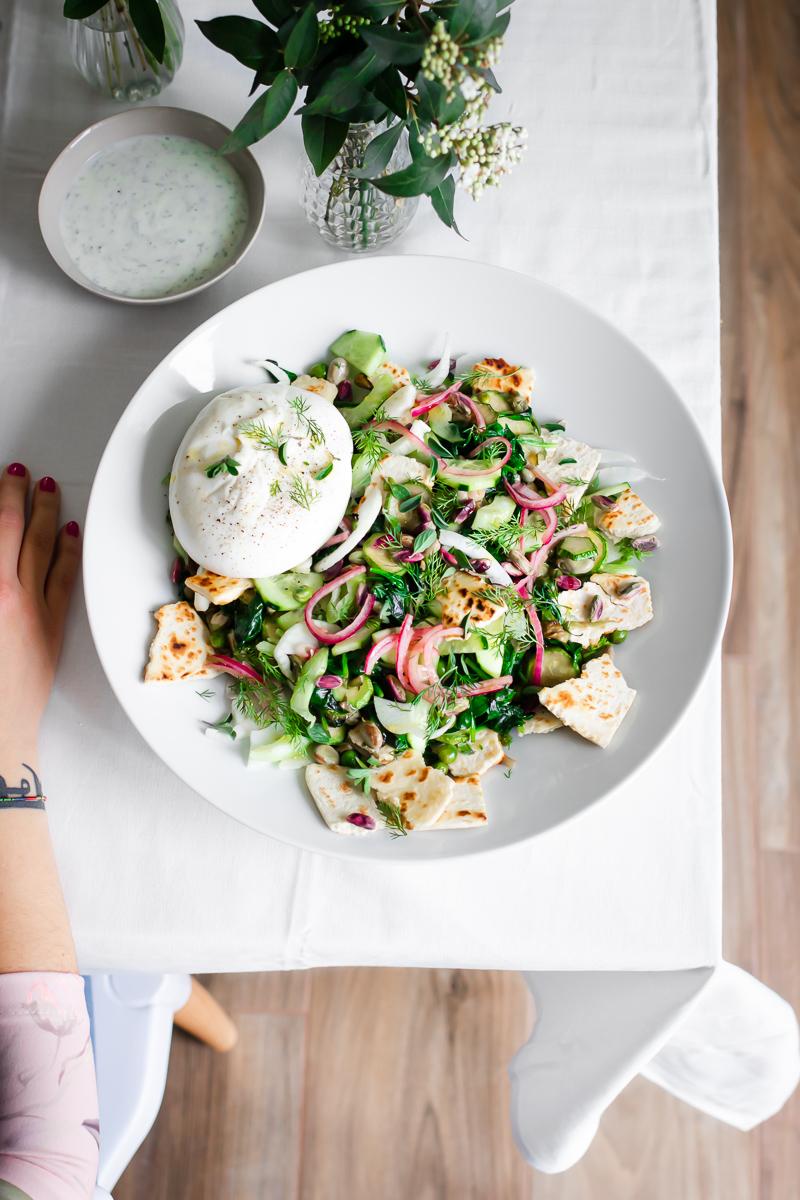 fattoush primaverile all'italiana - menù mediorientale festa della donna