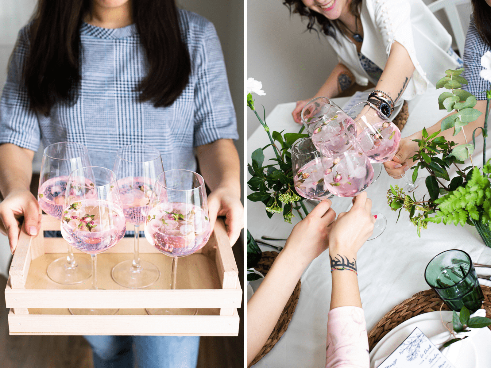 Brindisi tra donne con gin tonic rosa per la festa della donna