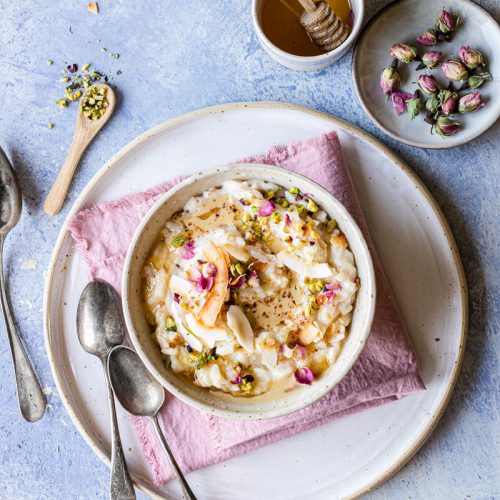 risolatte fatto in casa al cocco e rose