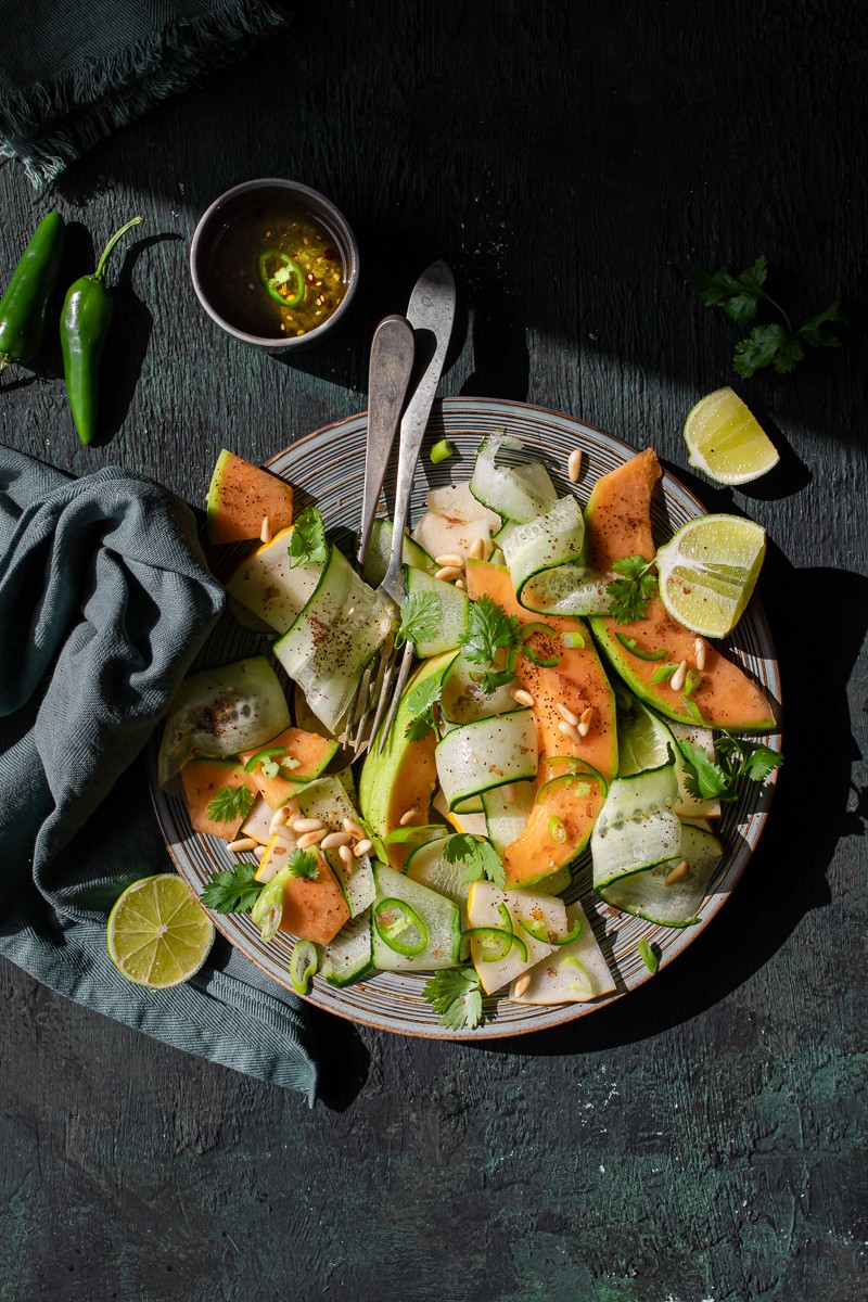 come cucinare i cetrioli - insalata piccante di cetrioli e melone