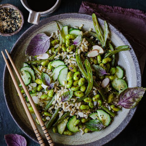 insalata di riso con verdure alla giapponese