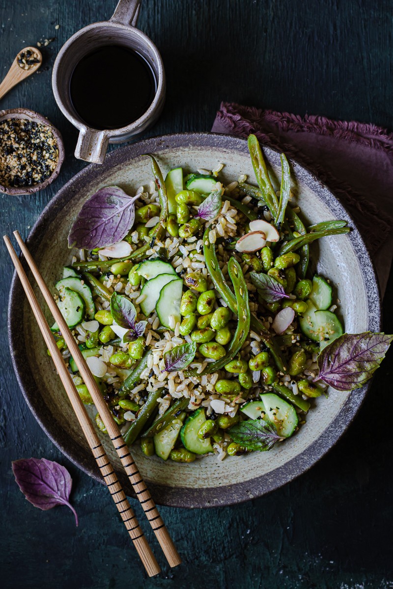 insalata di riso con verdure alla giapponese