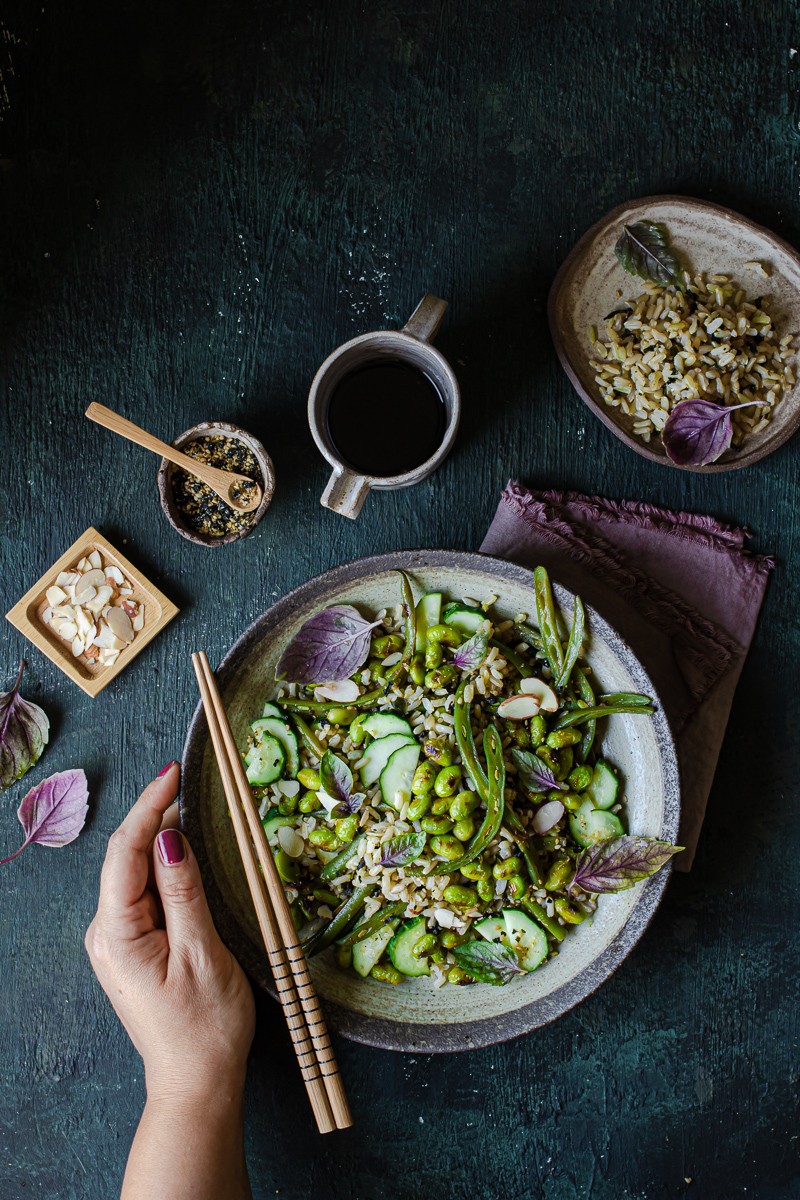 insalata di riso con verdure alla giapponese