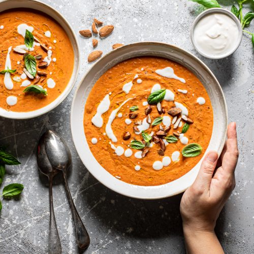 zuppa di pomodoro vegana senza glutine