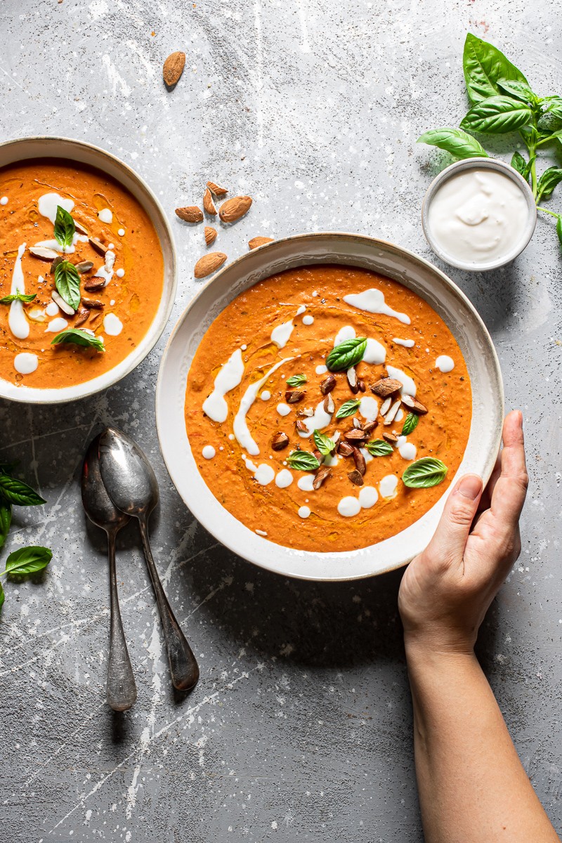 zuppa di pomodoro vegana senza glutine