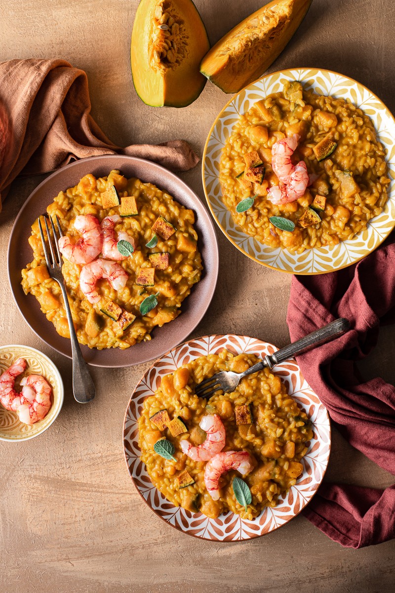 risotto gamberi e zucca