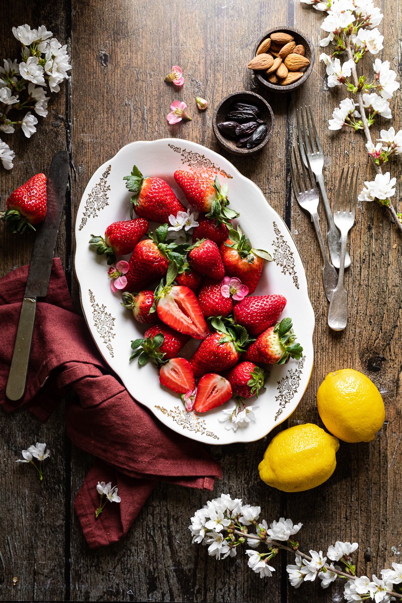 ingredienti per la galette alle fragole senza zucchero