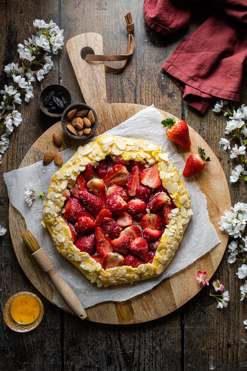 galette alle fragole senza zucchero prima della cottura