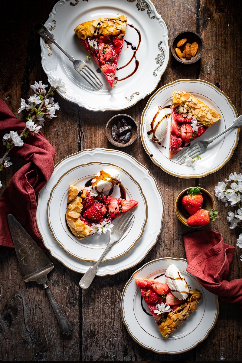 fette di galette alle fragole senza zucchero