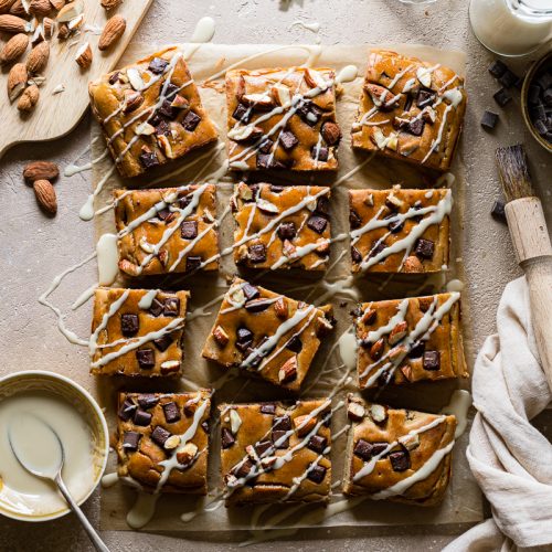 Blondies senza glutine e senza latticini con fagioli cannellini