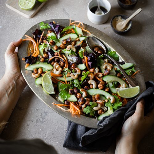 ricette estive con i legumi insalata di ceci arrosto speziati