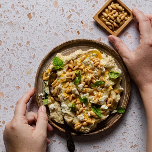 meze moutabal dip di zucchine arrosto