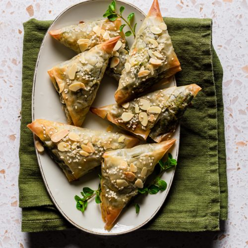 meze fagottini pasta fillo spinaci e formaggio