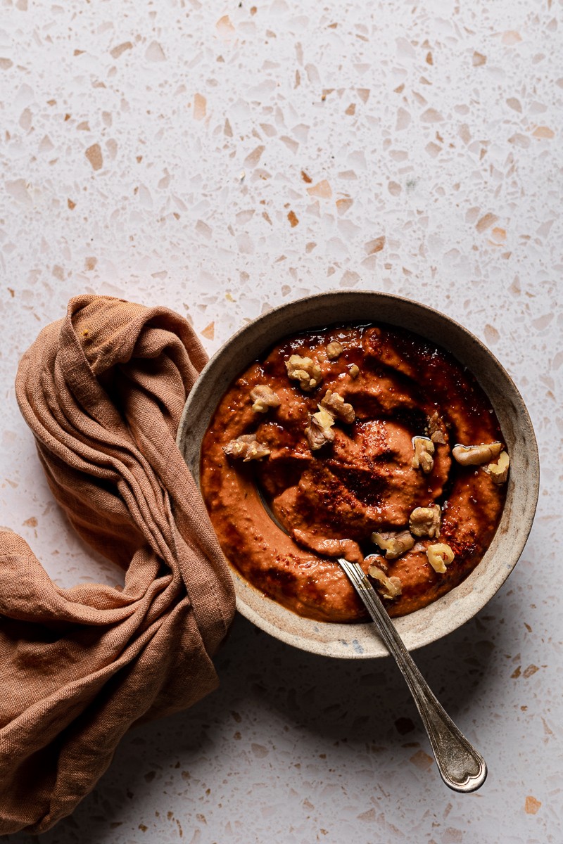 meze muhammara crema di peperoni e noci