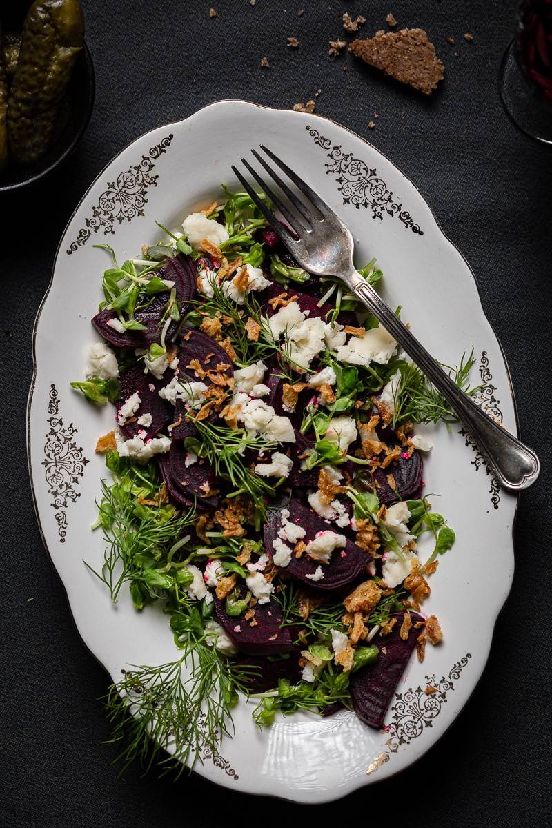 Julbord buffet di natale svedese - insalata di barbabietole