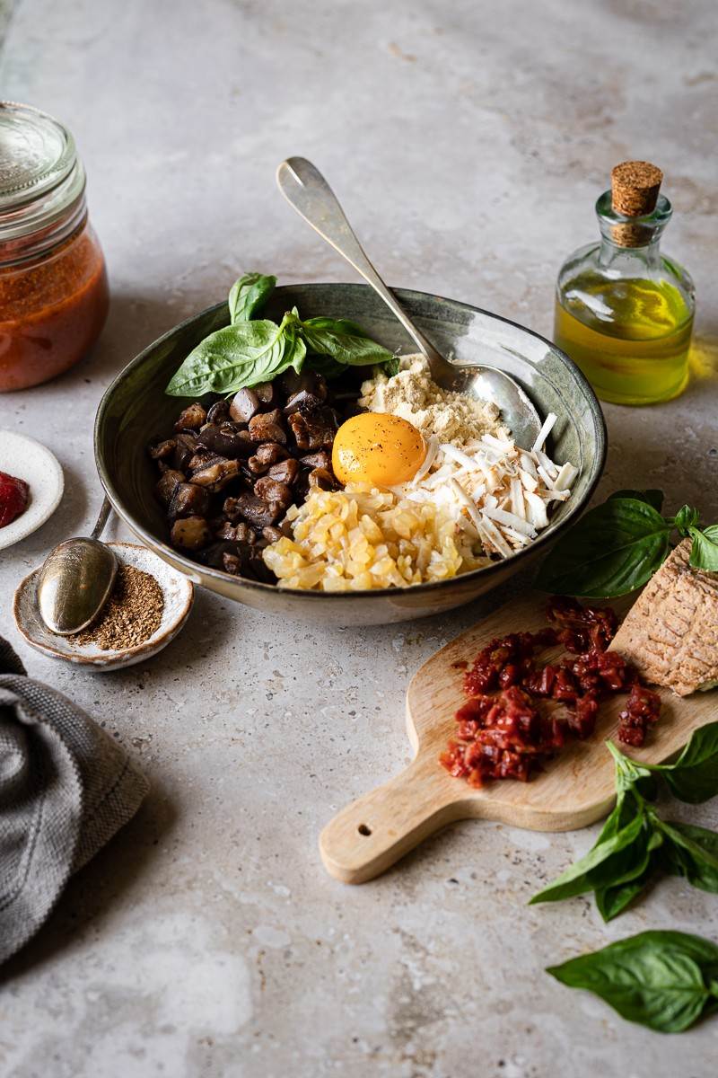 ingredienti polpette di melanzane e ricotta