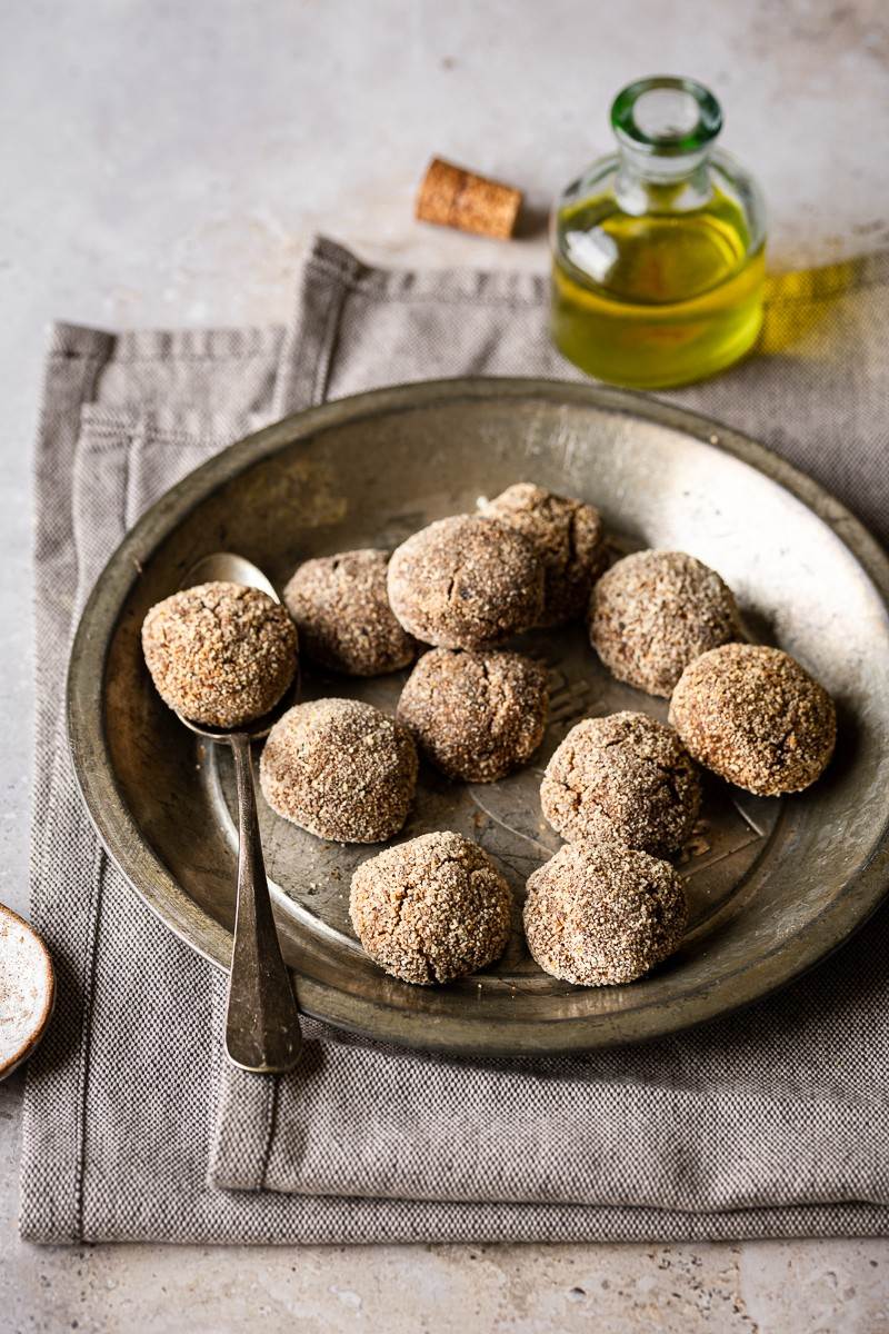 polpette di melanzane e ricotta prima del sugo