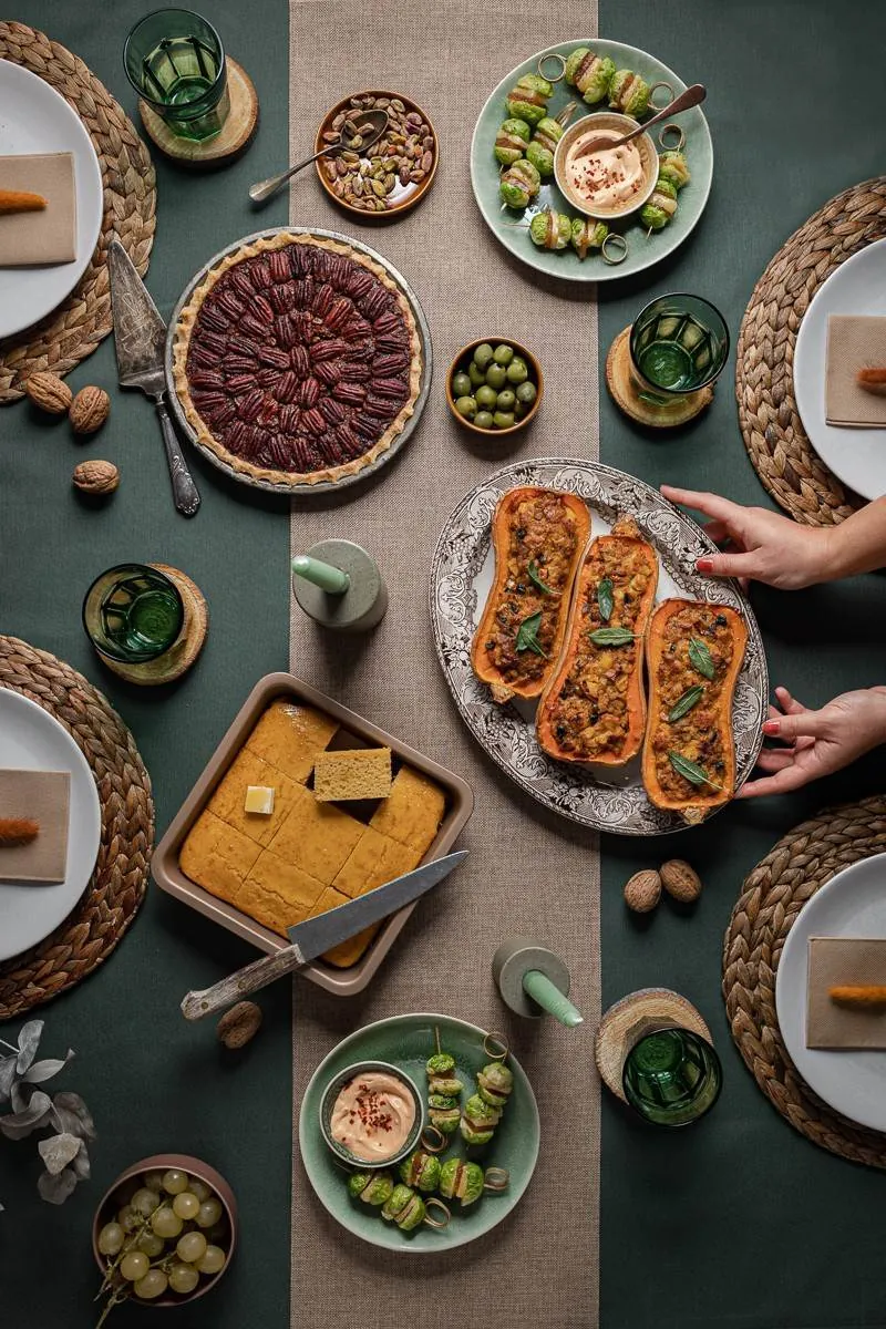 menu del ringraziamento vegetariano da preparare in anticipo