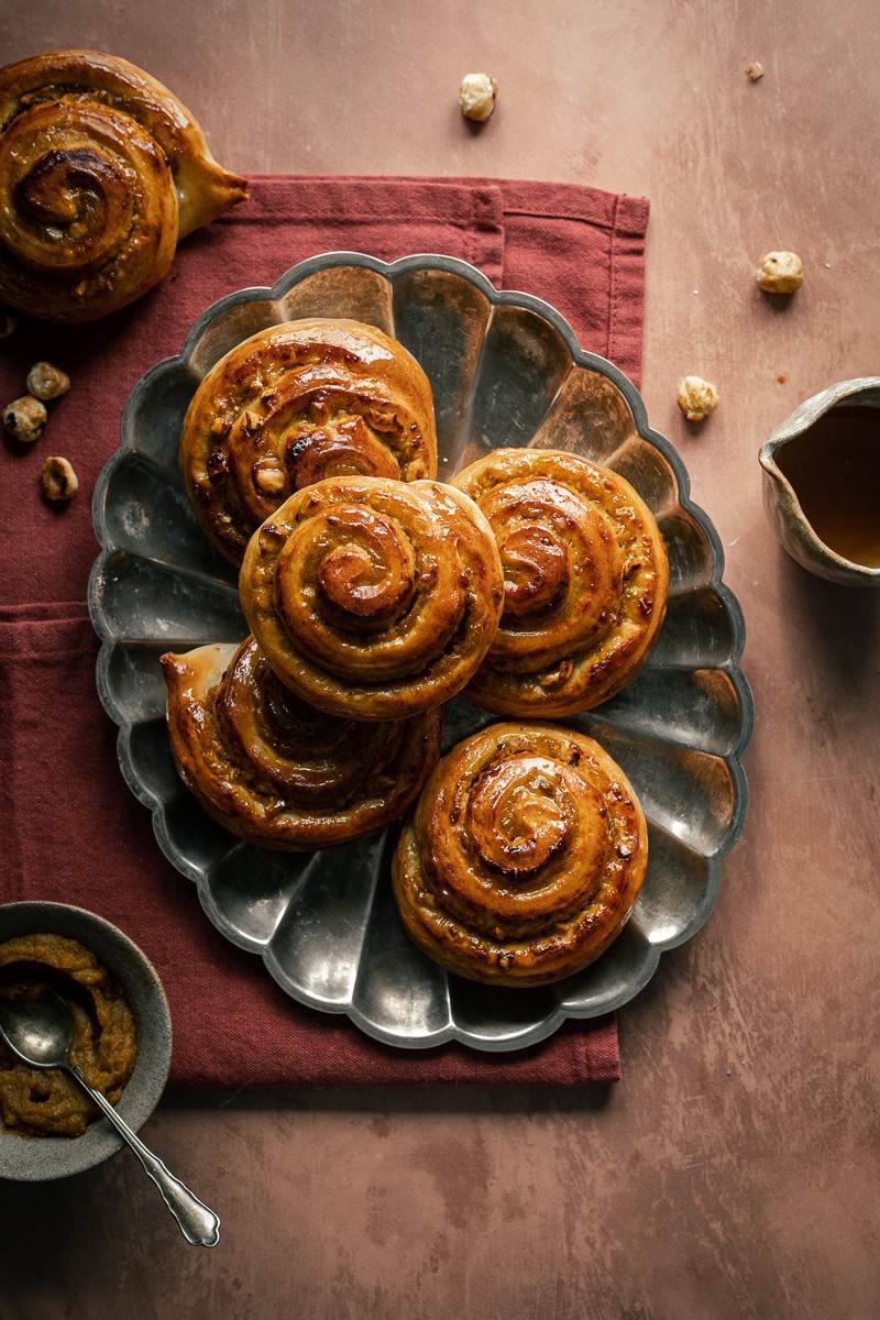 cinnamon roll ripieni di zucca