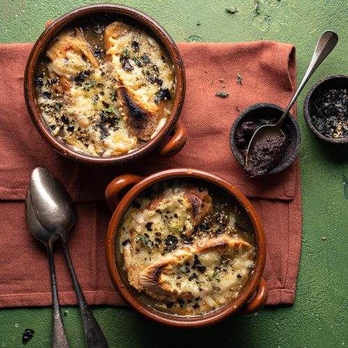 zuppa di miso e cipolle alla francese