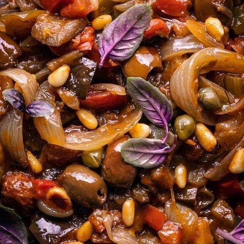 caponata di verdure leggera senza frittura nella slow cooker