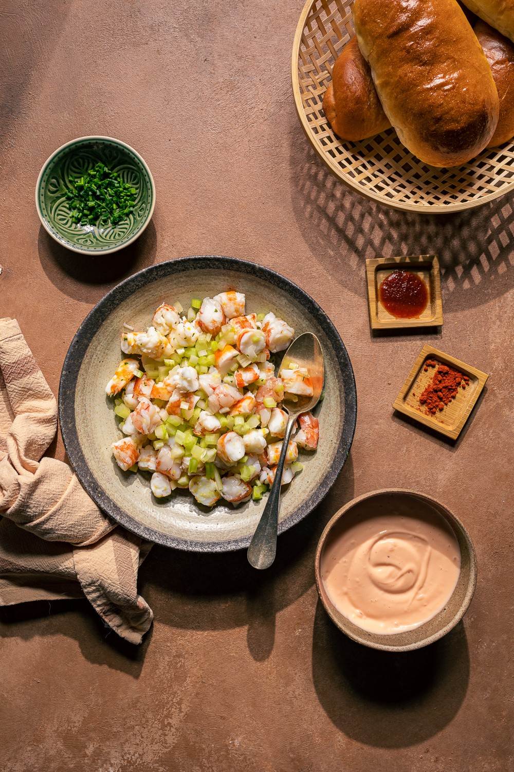 preparazione shrimp roll