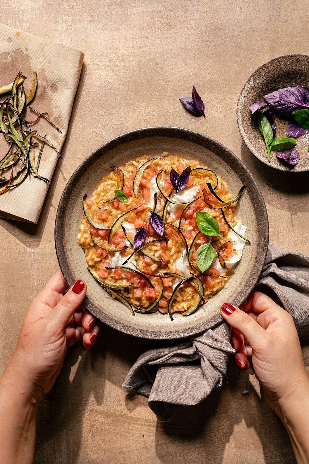 Risotto alla parmigiana di melanzane