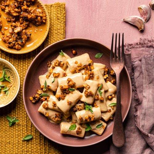 pasta con crema di cannellini vegana - pasta e legumi