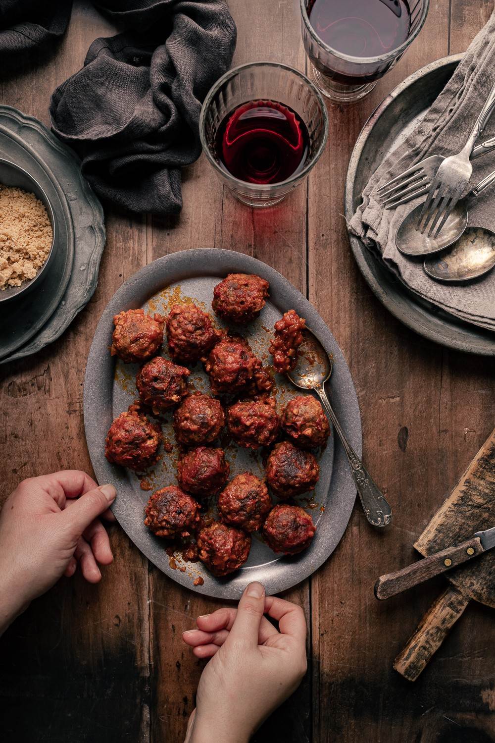 polpette vegane con granulare di soia