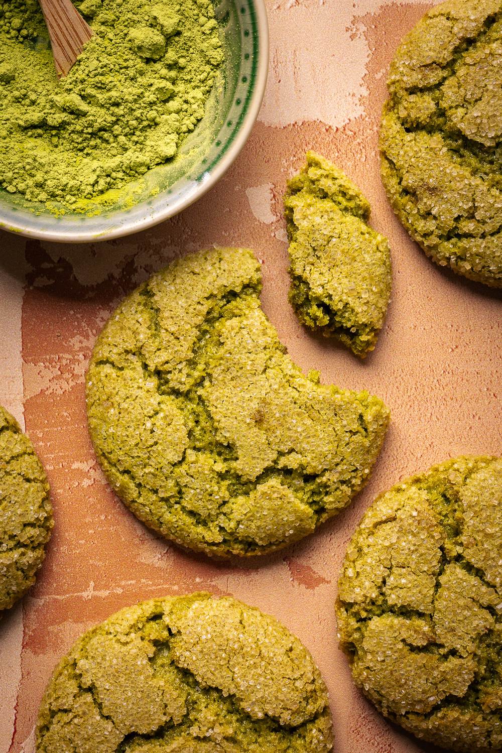 biscotti al tè matcha vegani