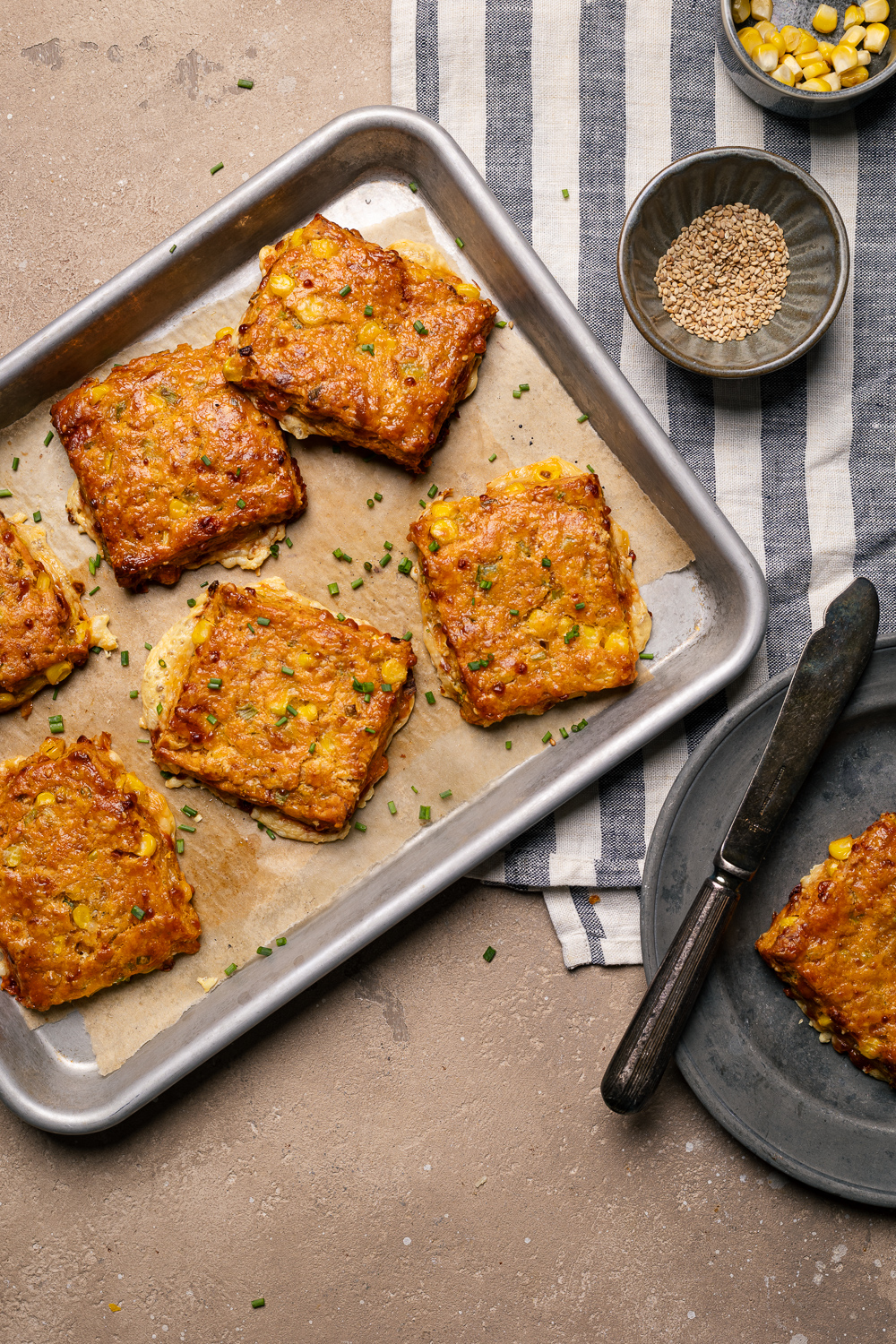Scones salati al mais e gochujang